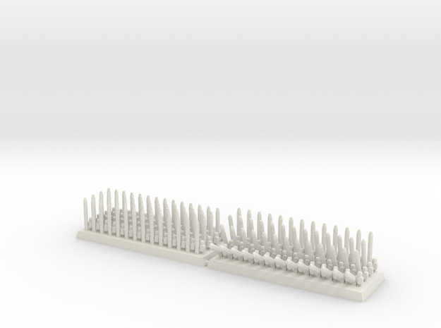3mm DBA Pikes 40x15mm (x2) in White Natural Versatile Plastic