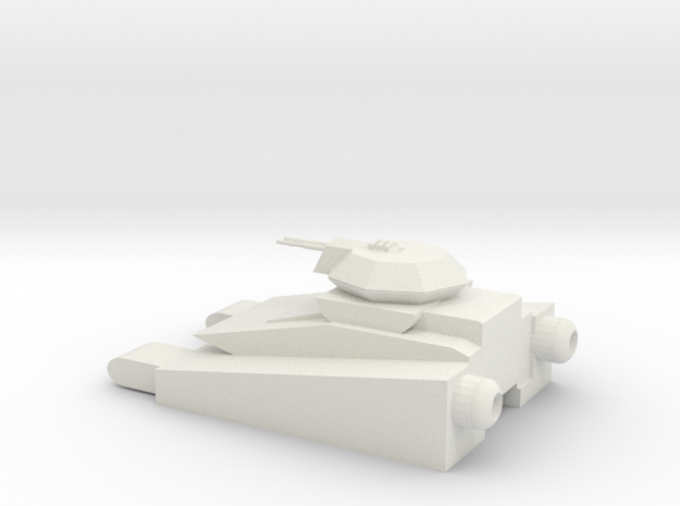 Sci-fi Tank 3 in White Natural Versatile Plastic