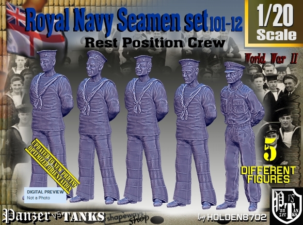 1/20 RN Seamen Rest Set101-12 in White Natural Versatile Plastic