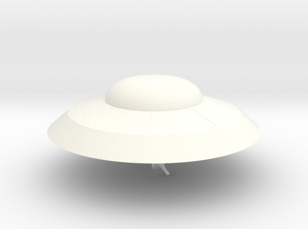 Earth vs The Flying Saucers UFO in White Processed Versatile Plastic