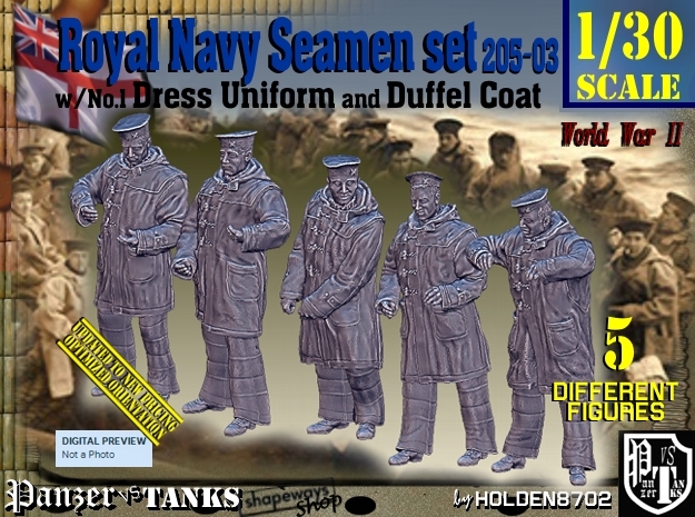 1/30 Royal Navy Seamen DC+No1 Set205-03