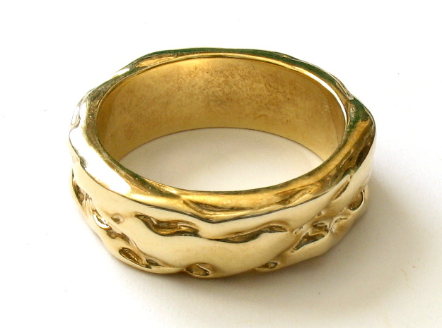 Turbulent ring in Polished Brass