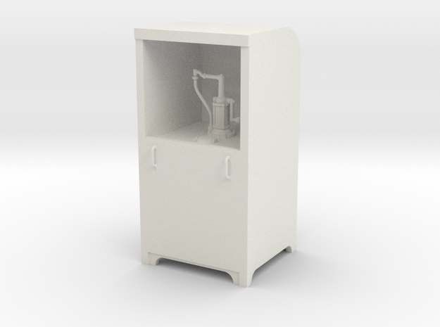 Garage Oil Dispenser Cabinet 1:24 Scale in White Natural Versatile Plastic