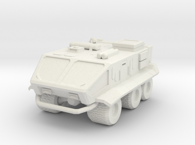 Sci-fi military truck in White Natural Versatile Plastic