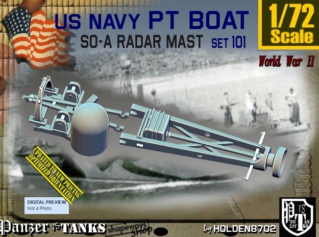 1/72 PT Boat SO-A Radar Mast set101 in Tan Fine Detail Plastic