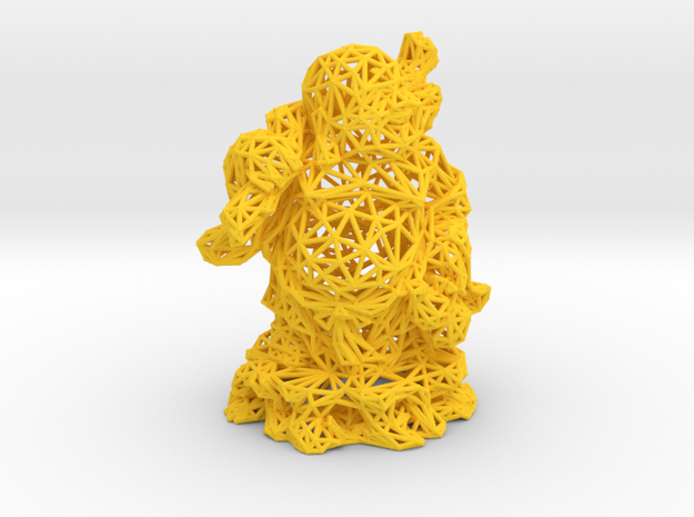 Laughing Buddha in Yellow Processed Versatile Plastic