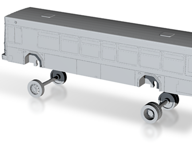 N Scale Bus Gillig Low Floor DART 400s in Tan Fine Detail Plastic