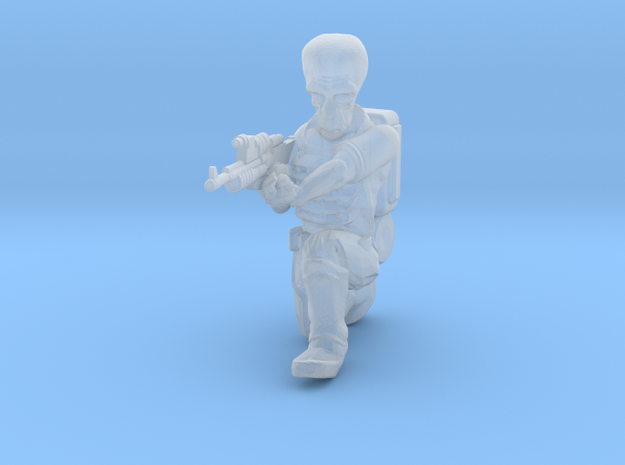 Alien Trooper (28mm Scale Miniature) in Tan Fine Detail Plastic