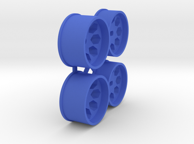 Offset-1,5-Polygon-Rims-MiniZ-AWD in Blue Processed Versatile Plastic