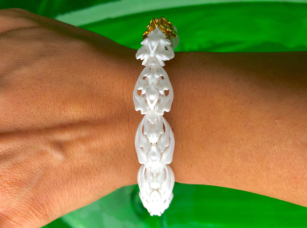 Somaextatic Bead Bracelet in White Premium Versatile Plastic