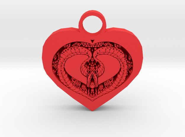 love bug pendant in Red Processed Versatile Plastic