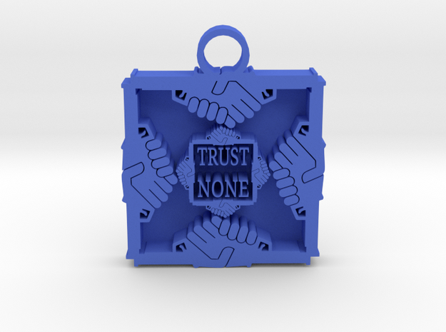 Trust None pendant 1 in Blue Processed Versatile Plastic