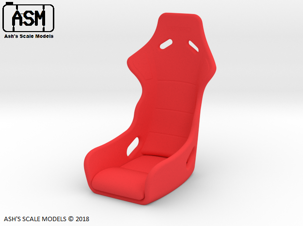 1/10 RACE SEAT in Red Processed Versatile Plastic