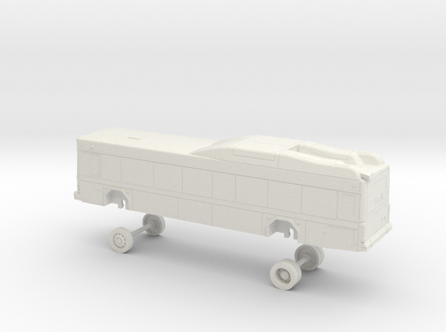 HO Scale Bus Gillig Low Floor GGT 1900s in White Natural Versatile Plastic
