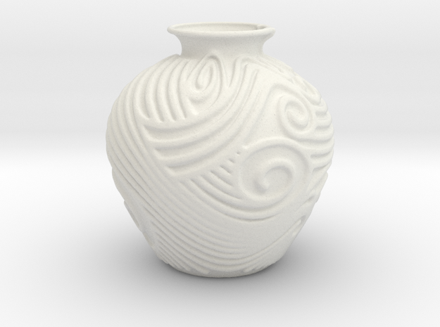 Vase 1029MR in White Natural Versatile Plastic