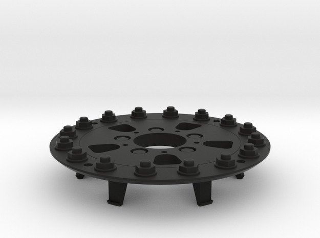TRX-4 Hutchinson Wheel Cap 16 Nuts - One Piece in Black Natural Versatile Plastic