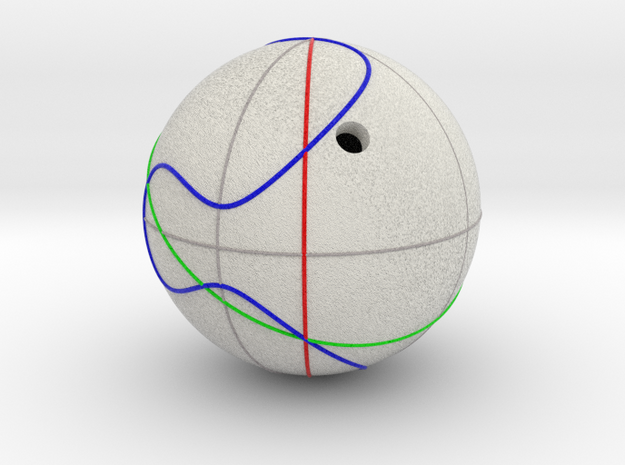 Elliptic Curve Addition on Sphere (1 component) in Natural Full Color Sandstone: Medium