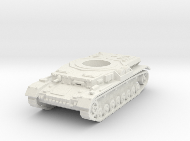 panzer IV hull scale 1/100 in White Natural Versatile Plastic