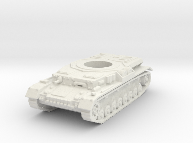 Panzer IV hull (hollow) scale 1/100 in White Natural Versatile Plastic