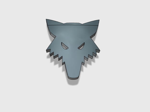 60x Wolf Head - Shoulder Insignia pack in Tan Fine Detail Plastic