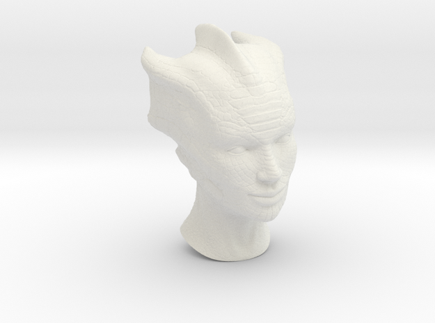 Silurian 1:6 scale smiling in White Natural Versatile Plastic