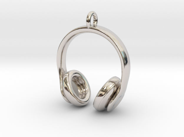 Headphones Jewel in Rhodium Plated Brass