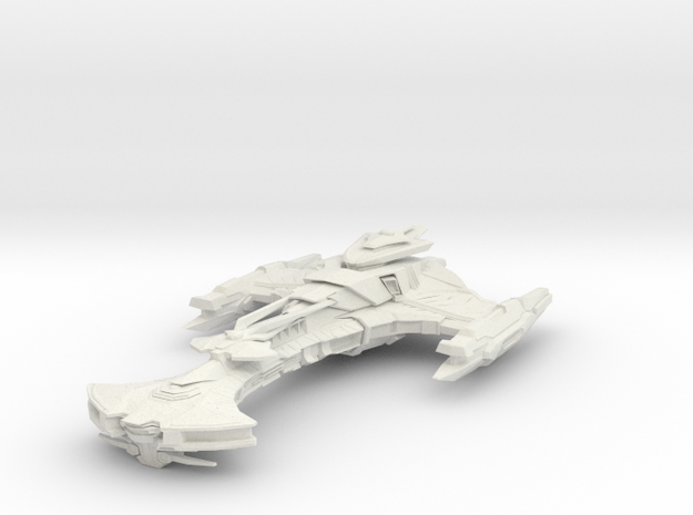 Klingon Bortas Class Battle Cruiser in White Natural Versatile Plastic