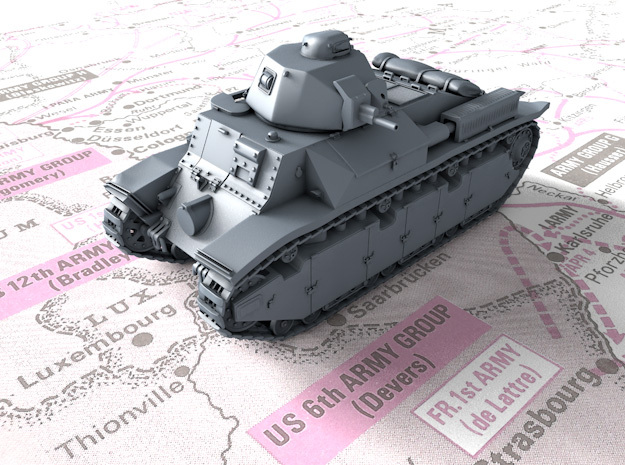 1/144 French Char D2 Medium Tank in Tan Fine Detail Plastic