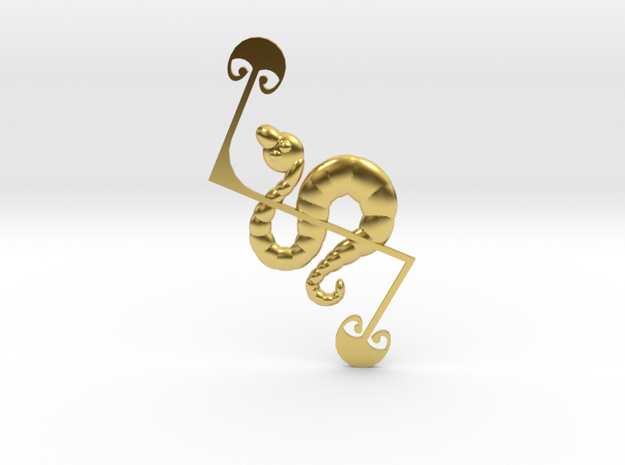 Z-Rod Serpent in Polished Brass
