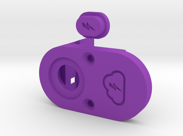 Y_mod_M V1.0 (TITAN) Top Plate and Button Only  in Purple Processed Versatile Plastic