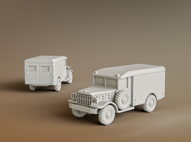 M43 Ambulance Scale: 1:100 in Smooth Fine Detail Plastic