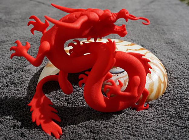 Dragon_Chinese_100mm in Orange Processed Versatile Plastic