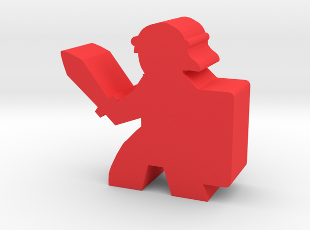 Game Piece, Roman Soldier with sword in Red Processed Versatile Plastic