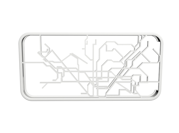 Barcelona Metro map iPhone 5s case in White Natural Versatile Plastic