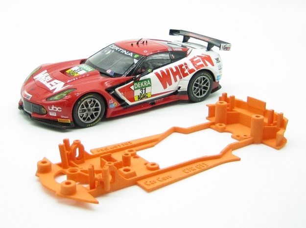 PSCA01102 Chassis for Carrera Corvette C7R GT3 Dig in White Natural Versatile Plastic