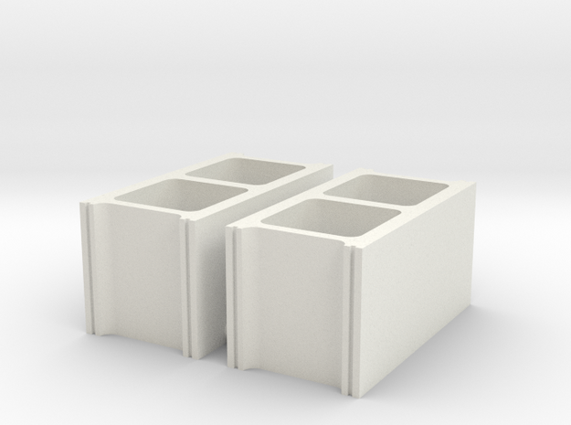 cinder blocks 1/8 pr in White Natural Versatile Plastic