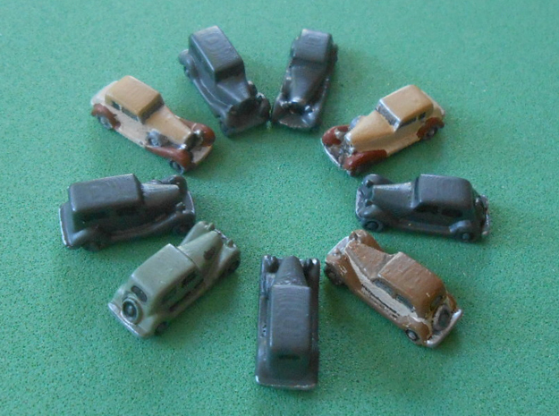 Cars (WW2) in Tan Fine Detail Plastic: 6mm