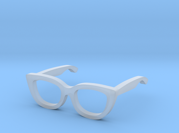 1:12 Cateye Doll Glasses  in Tan Fine Detail Plastic