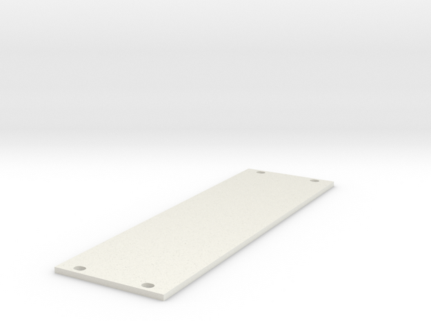 Eurorack Blank Panel 8HP in White Natural Versatile Plastic
