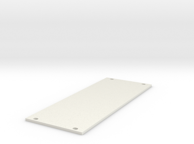 Eurorack Blank Panel 10HP in White Natural Versatile Plastic