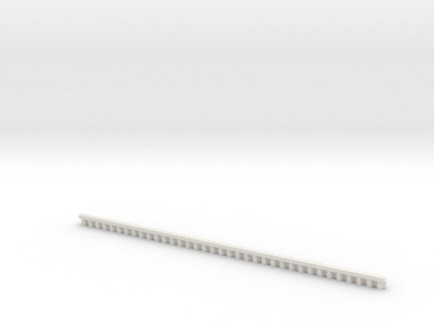 1:285 Quay Wall Sheet Piling H5mm in White Natural Versatile Plastic
