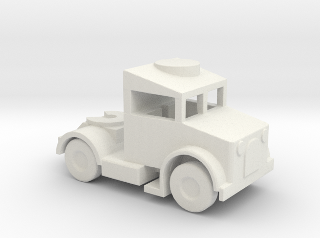 1/144 Scale Bedford Tractor in White Natural Versatile Plastic