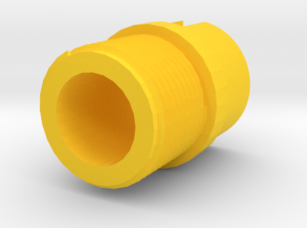 Incognito 14mm- Muzzle Adapter for MP5 Front Sight in Yellow Processed Versatile Plastic