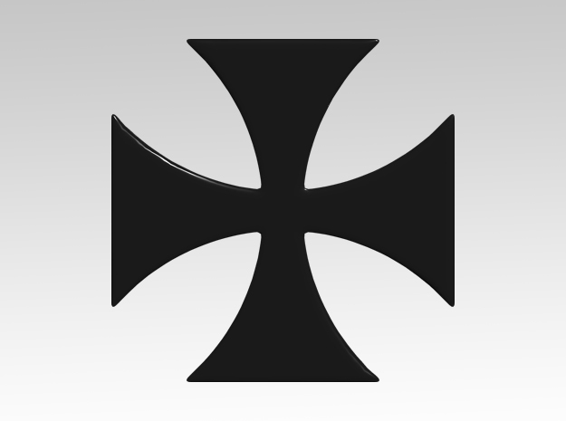 Templar Cross 1 Vehicle Icons x32 in Tan Fine Detail Plastic