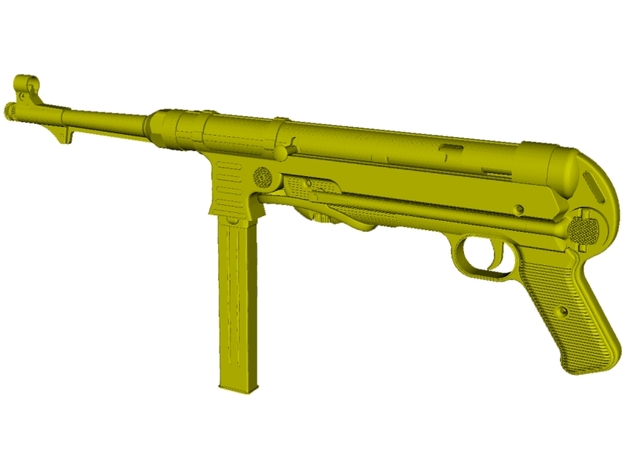 1/22.5 scale MaschinenPistole MP-40 rifle x 1 in Clear Ultra Fine Detail Plastic
