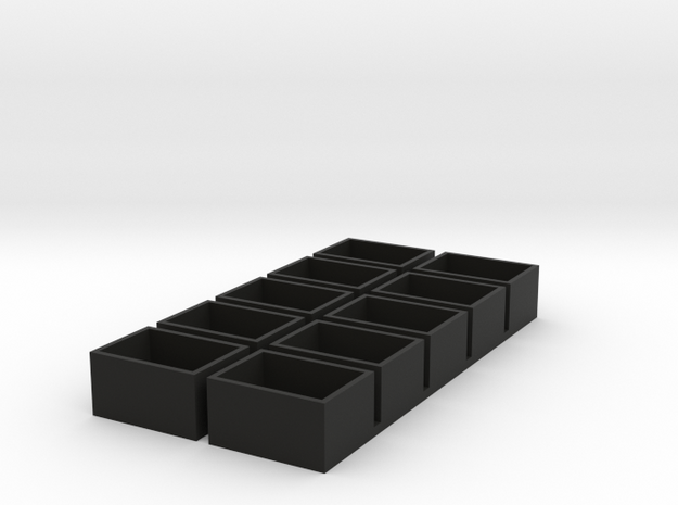 single 13x18x9.5 speaker box qty10 in Black Natural Versatile Plastic