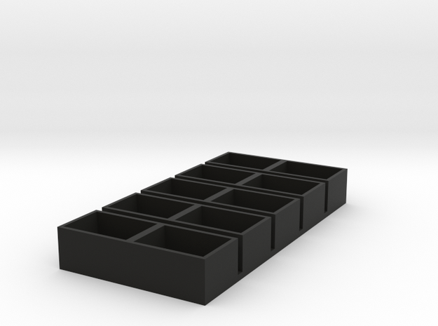 dual short 13x18x9.5 speaker box qty5 in Black Natural Versatile Plastic