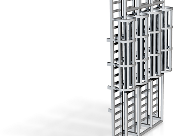 1:100 Cage Ladder 61mm Platform in Tan Fine Detail Plastic