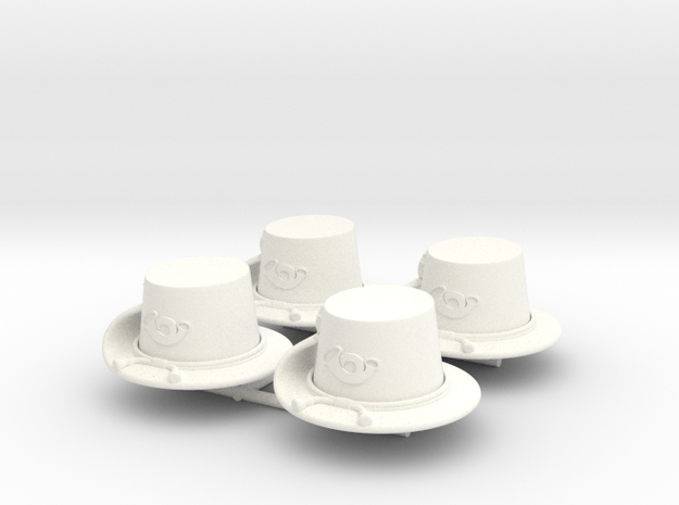 HARDEE HAT 2  in White Processed Versatile Plastic