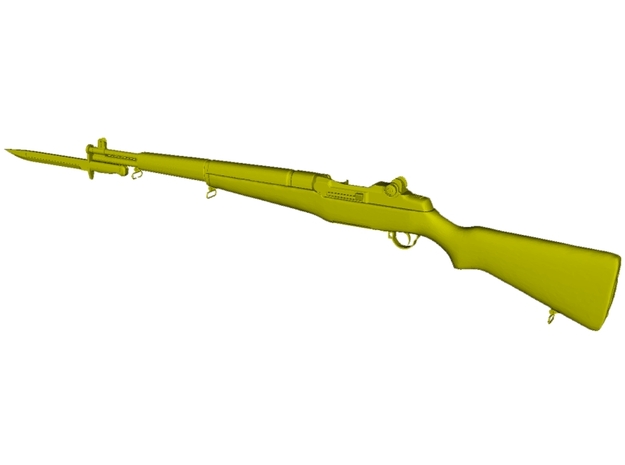 1/22.5 scale Springfield M-1 Garand & bayonet x 1 in Clear Ultra Fine Detail Plastic